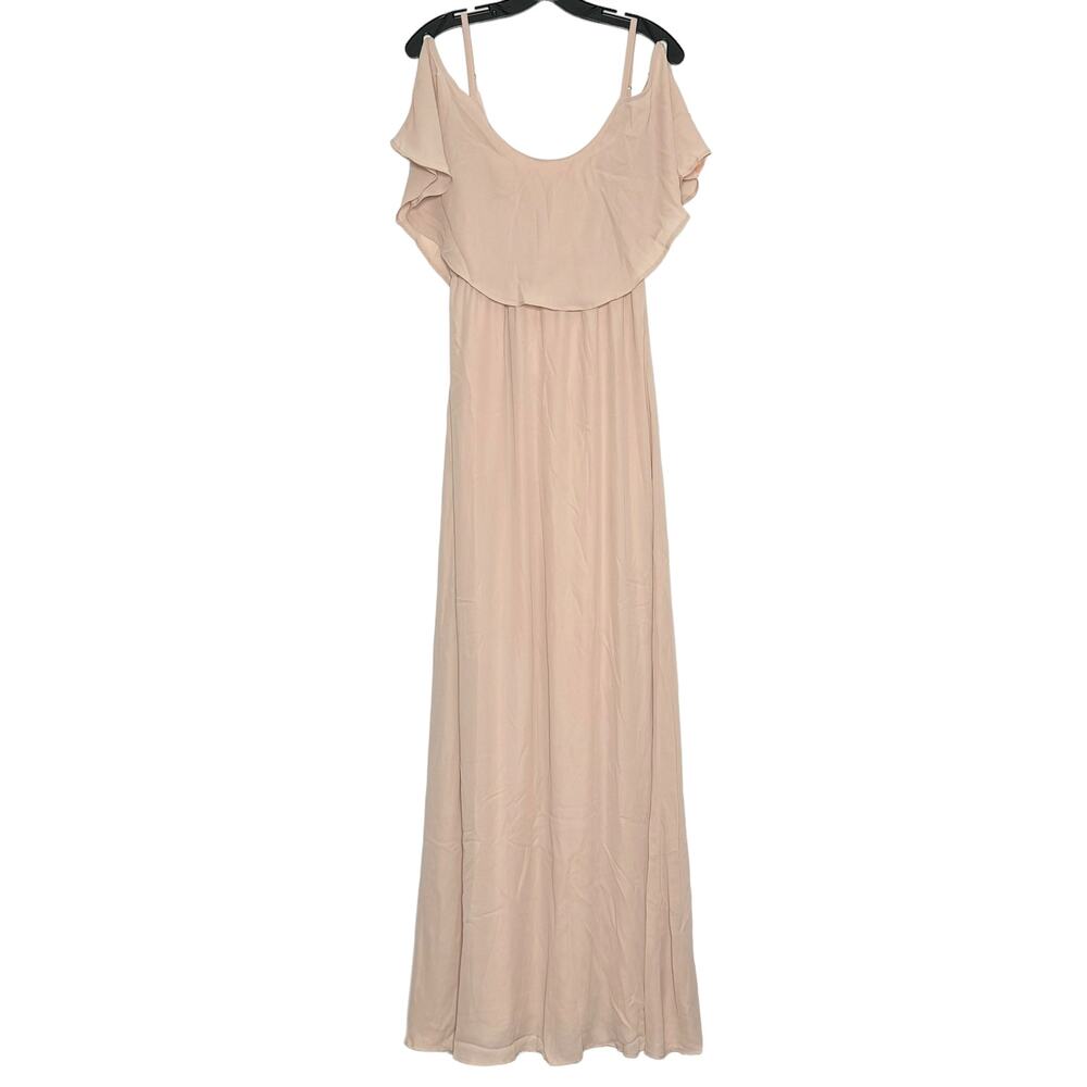 NWT Show Me Your Mumu Caitlin Ruffle Maxi Dress XS Boho Flowy Bridesmaid Prom